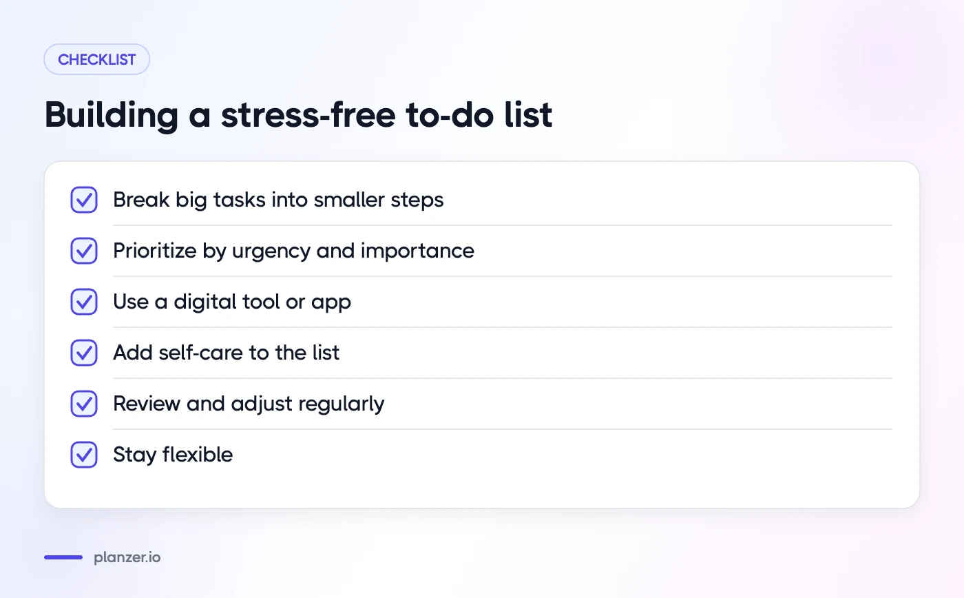 ADHD To-Do List Tips: Prioritizing and Organizing That Works Checklist of tips for building a stress-free ADHD to-do list