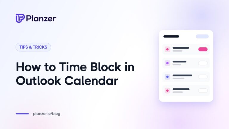 How to Time Block in Outlook Calendar