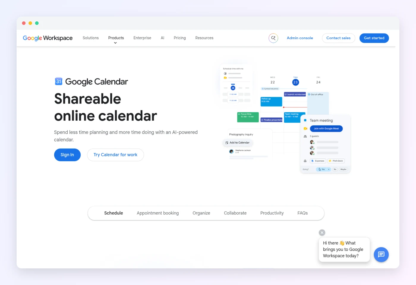 9 Best Apps to Plan Your Day Google Calendar product page in October 2026